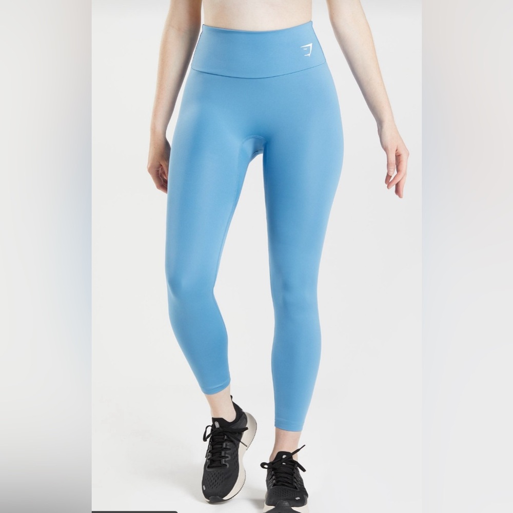 Blue gymshark leggings. Ruched